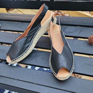 Toni Pons Origens Espadrille Sandal - Peep toe Leather - Sz EU 40 US 9